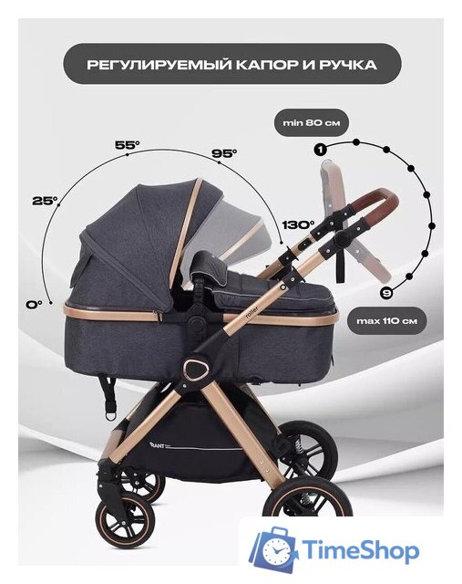 Универсальная коляска Rant Basic Roller Gold RA161 (2 в 1, grey) - Изображение №4 — Интернет-магазин Time-Shop