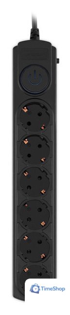 Сетевой фильтр IPPON BK-6-EU-1.8-10-B (1.8м, 6 розеток, черный) - Изображение №2 — Интернет-магазин Time-Shop