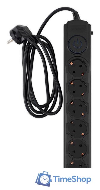 Сетевой фильтр IPPON BK-6-EU-1.8-10-B (1.8м, 6 розеток, черный) - Изображение №3 — Интернет-магазин Time-Shop