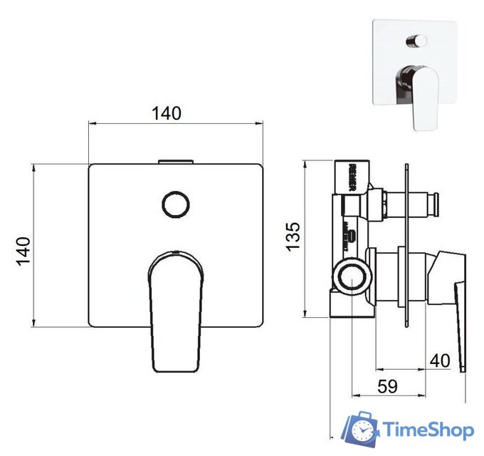 Смеситель Remer Dream D 09 - Изображение №2 — Интернет-магазин Time-Shop