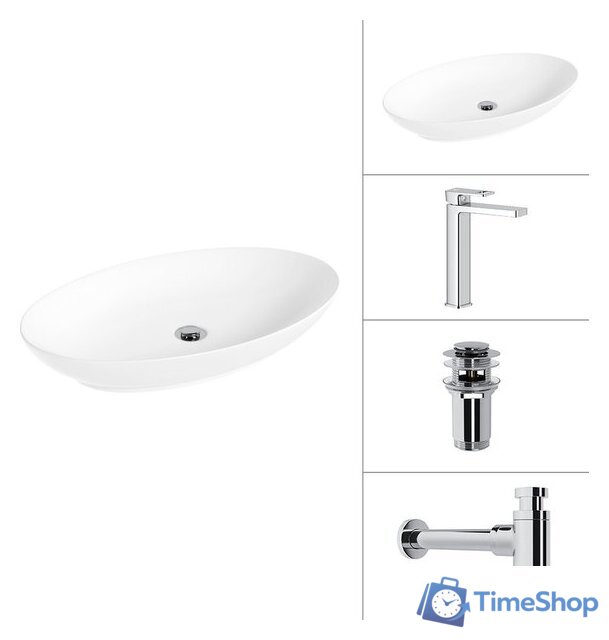 Умывальник Lauter 21571 + Cascade 21СК0655C + сифон 21635CH + дон.клапан 21190CH (хром) - Изображение №1 — Интернет-магазин Time-Shop