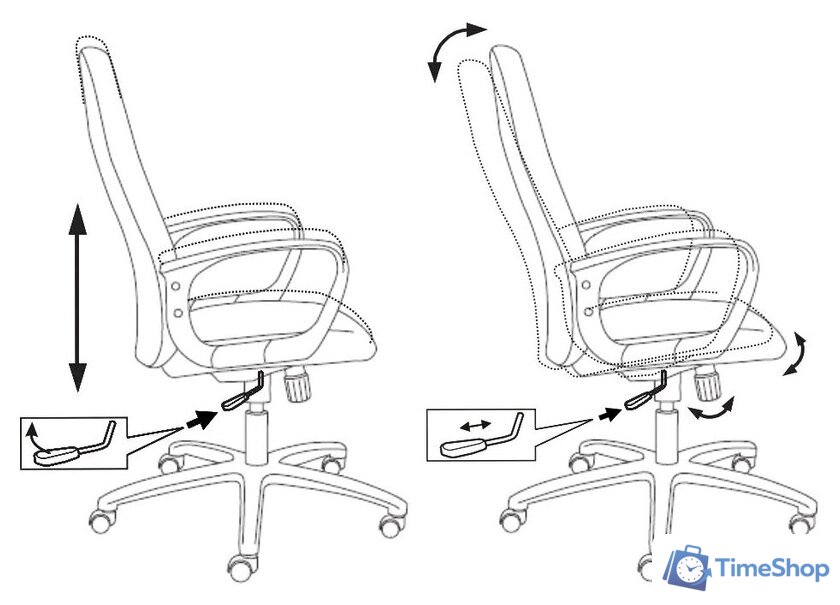 Офисное кресло Бюрократ CH 002 (слоновая кость OR-10) - Изображение №14 — Интернет-магазин Time-Shop