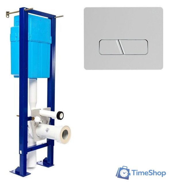 Инсталляция для унитаза SIAMP Bcu Ingenio с панелью Cut (хром глянец) - Изображение №1 — Интернет-магазин Time-Shop