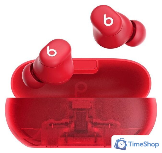 Наушники Beats Solo Buds (прозрачный красный) - Изображение №1 — Интернет-магазин Time-Shop