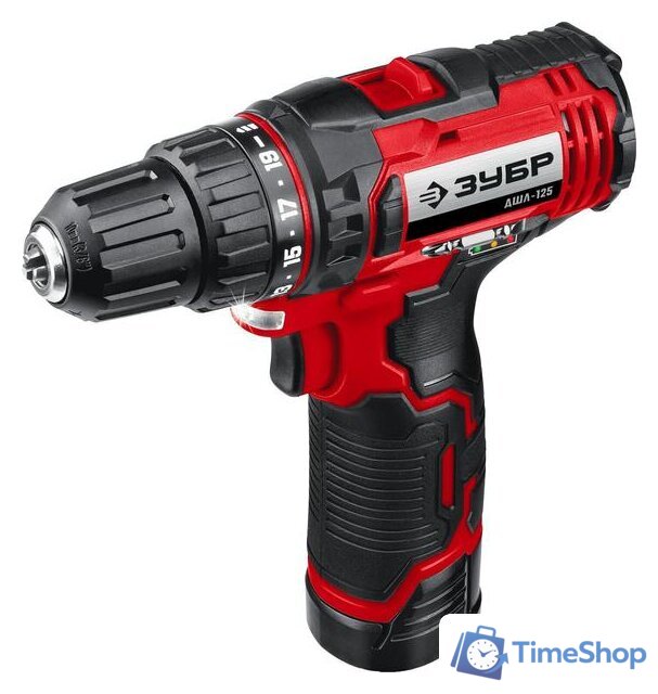 Дрель-шуруповерт Зубр Мастер ДШЛ-125-22 (с 2-мя АКБ, кейс) - Изображение №2 — Интернет-магазин Time-Shop