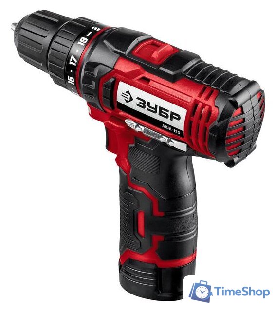 Дрель-шуруповерт Зубр Мастер ДШЛ-125-22 (с 2-мя АКБ, кейс) - Изображение №4 — Интернет-магазин Time-Shop