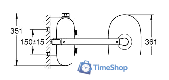 Душевая система  Grohe Rainshower System SmartControl 360 DUO 26250000 - Изображение №3 — Интернет-магазин Time-Shop