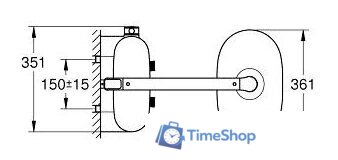 Душевая система  Grohe Rainshower System SmartControl 360 DUO 26250000 - Изображение №3 — Интернет-магазин Time-Shop