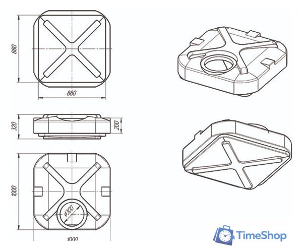 Бак ЭкоПром Rostok 200 л (с подогревом) - Изображение №2 — Интернет-магазин Time-Shop