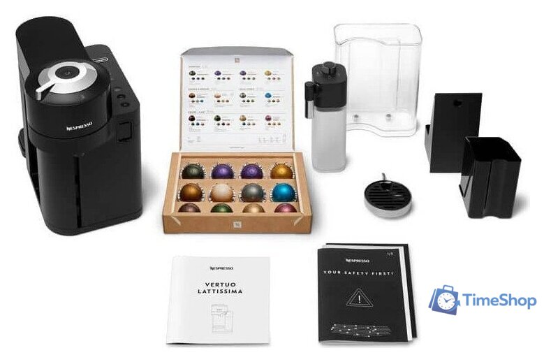 Капсульная кофеварка DeLonghi Vertuo Lattissima ENV300.B - Изображение №3 — Интернет-магазин Time-Shop