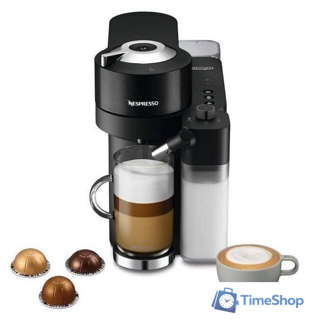 Капсульная кофеварка DeLonghi Vertuo Lattissima ENV300.B - Изображение №2 — Интернет-магазин Time-Shop
