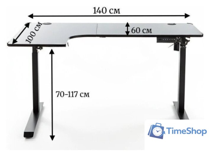 Геймерский стол Jiqiao Н1109А (черный) - Изображение №7 — Интернет-магазин Time-Shop