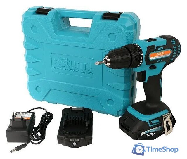 Дрель-шуруповерт Sturm CD18L (с 2-мя АКБ, кейс) - Изображение №1 — Интернет-магазин Time-Shop