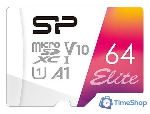 Карта памяти Silicon-Power Elite microSDXC SP064GBSTXBV1V20SP 64GB - Изображение №1 — Интернет-магазин Time-Shop