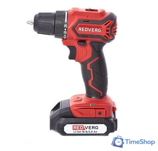 Дрель-шуруповерт RedVerg Power Сompact RD-S18MBL/U (с 2-мя АКБ, кейс) - Изображение №3 — Интернет-магазин Time-Shop