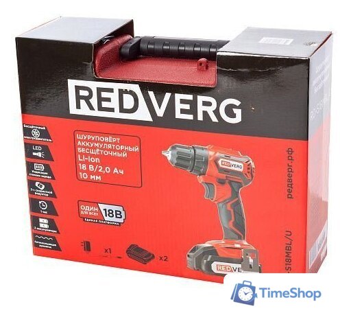 Дрель-шуруповерт RedVerg Power Сompact RD-S18MBL/U (с 2-мя АКБ, кейс) - Изображение №14 — Интернет-магазин Time-Shop