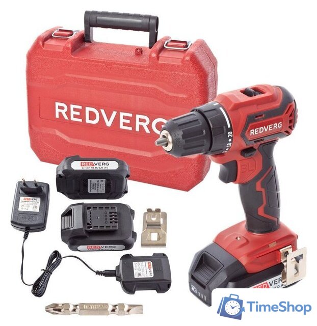 Дрель-шуруповерт RedVerg Power Сompact RD-S18MBL/U (с 2-мя АКБ, кейс) - Изображение №1 — Интернет-магазин Time-Shop