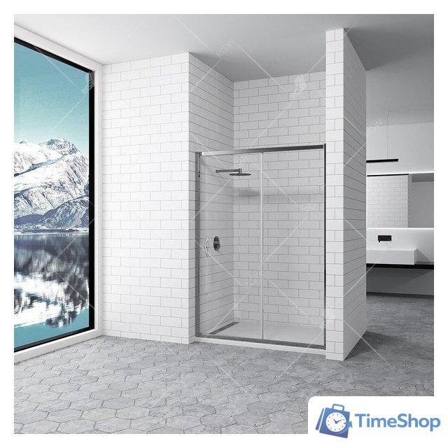 Стеклянная шторка для ванны RGW Passage PA-016 350801616-11 (хром/прозрачное стекло) - Изображение №2 — Интернет-магазин Time-Shop