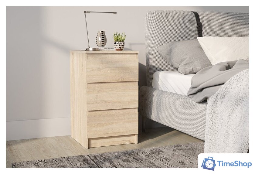 Тумба НК-Мебель Stern Т-9 3-я 72677833 (дуб сонома) - Изображение №3 — Интернет-магазин Time-Shop