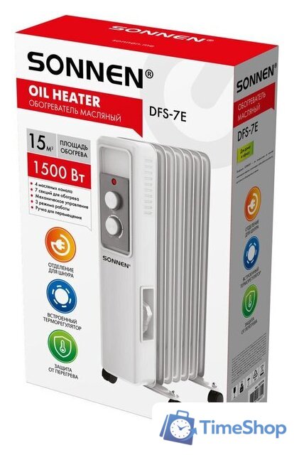 Масляный радиатор Sonnen DFS-7E - Изображение №2 — Интернет-магазин Time-Shop