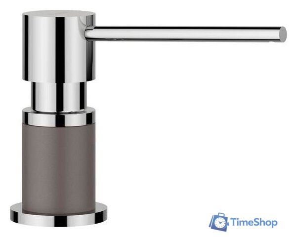 Дозатор для моющего средства Blanco Lato Silgranit (хром/вулканический серый) - Изображение №1 — Интернет-магазин Time-Shop