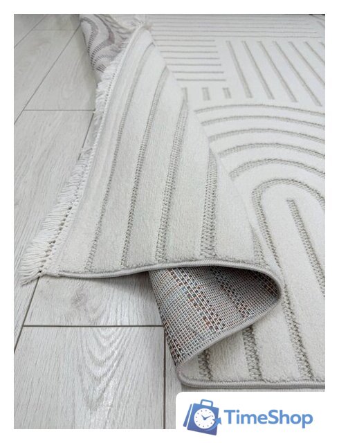 Ковер для жилой комнаты Radjab Carpet Поло Прямоугольник PL 255 12571RK (2.4x3.4, Cream) - Изображение №7 — Интернет-магазин Time-Shop