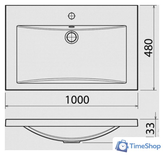 Умывальник Florentina Анита 100 - Изображение №2 — Интернет-магазин Time-Shop