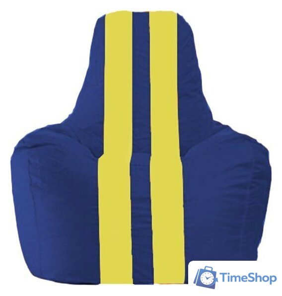 Кресло-мешок Flagman Спортинг С1.1-128 (синий/жёлтый) - Изображение №1 — Интернет-магазин Time-Shop