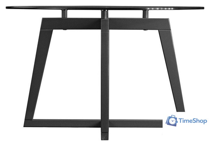 Журнальный столик Мебелик Рилле 445 (серый графит/стекло прозрачное круг) - Изображение №5 — Интернет-магазин Time-Shop