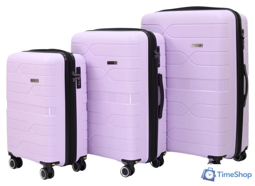Чемодан-спиннер Pride РР-204 (L, сиреневый) - Изображение №11 — Интернет-магазин Time-Shop
