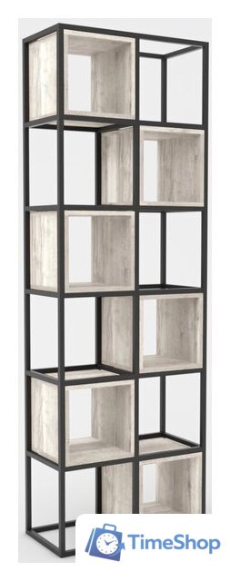 Стеллаж Hype Mebel Грос-2 70x210 (черный/древесина белая) - Изображение №1 — Интернет-магазин Time-Shop