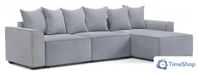 Угловой диван Sempla Монреаль 4 (вертикаль серый/мора серый/велютто темно-серый) - Изображение №8 — Интернет-магазин Time-Shop