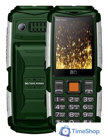 Кнопочный телефон BQ BQ-2430 Tank Power (зеленый) - Изображение №1 — Интернет-магазин Time-Shop