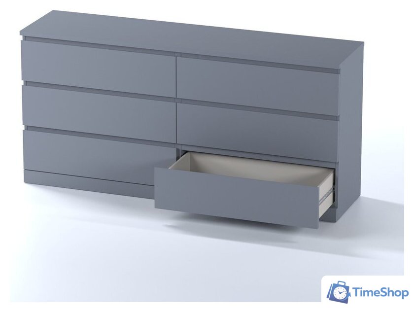 Комод Mio Tesoro Варма 6D (серый) - Изображение №3 — Интернет-магазин Time-Shop