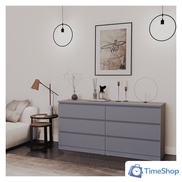 Комод Mio Tesoro Варма 6D (серый) - Изображение №5 — Интернет-магазин Time-Shop