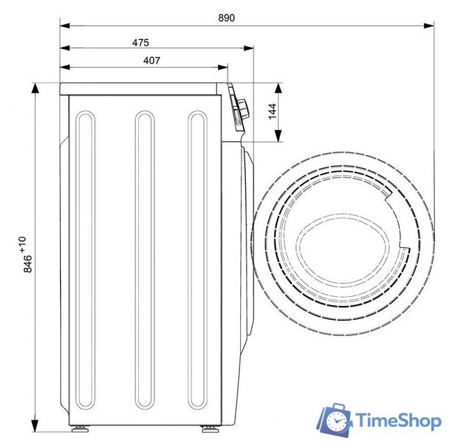 Стиральная машина ATLANT СМА 50У105-00 - Изображение №6 — Интернет-магазин Time-Shop