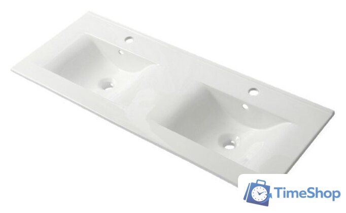  ЗОВ Тумба с умывальником Парма 120 P120LWP0MWHMC1A-OL120 (белый/белый галифакс) - Изображение №3 — Интернет-магазин Time-Shop