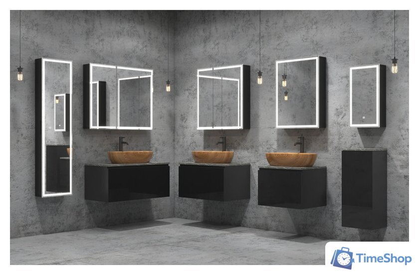  Континент Шкаф с зеркалом Mirror Box Black Led 35х65 - Изображение №10 — Интернет-магазин Time-Shop