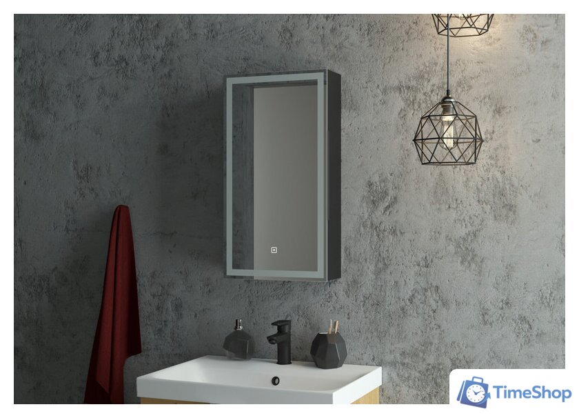  Континент Шкаф с зеркалом Mirror Box Black Led 35х65 - Изображение №5 — Интернет-магазин Time-Shop