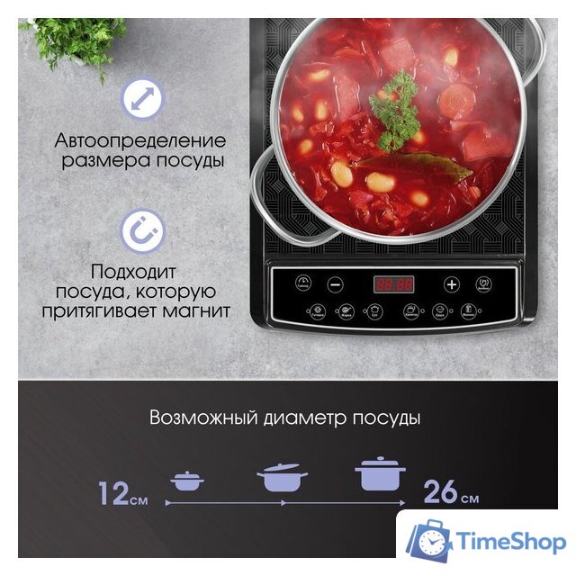 Настольная плита Zigmund & Shtain ZIP-572 - Изображение №7 — Интернет-магазин Time-Shop