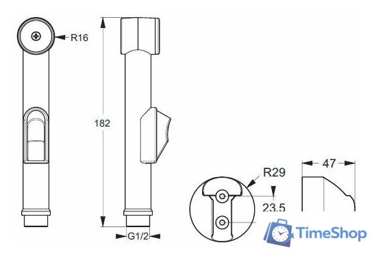 Гигиенический душ Ideal Standard B960941AA - Изображение №5 — Интернет-магазин Time-Shop
