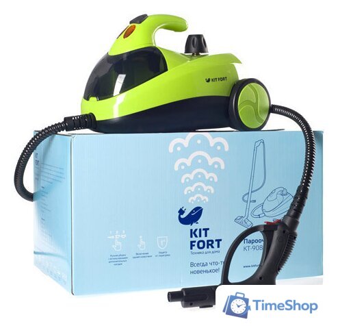 Пароочиститель Kitfort KT-908 (зеленый) - Изображение №5 — Интернет-магазин Time-Shop