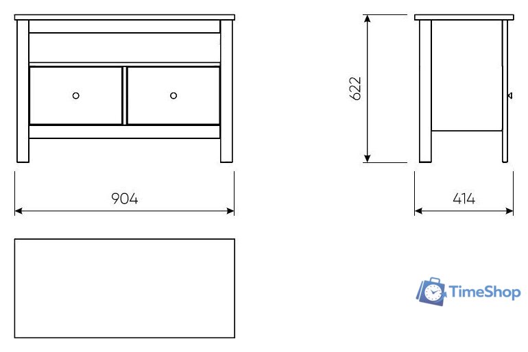 Тумба Mio Tesoro Сага 2.08.03.080.6 (темно-бирюзовый) - Изображение №6 — Интернет-магазин Time-Shop