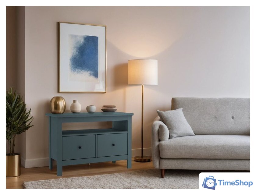 Тумба Mio Tesoro Сага 2.08.03.080.6 (темно-бирюзовый) - Изображение №5 — Интернет-магазин Time-Shop