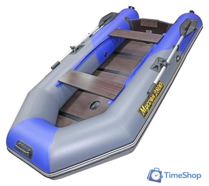 Моторно-гребная лодка Муссон 2800 СК LIGHT (серый/синий) - Изображение №4 — Интернет-магазин Time-Shop