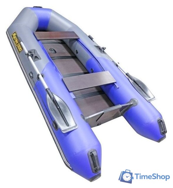Моторно-гребная лодка Муссон 2800 СК LIGHT (серый/синий) - Изображение №3 — Интернет-магазин Time-Shop