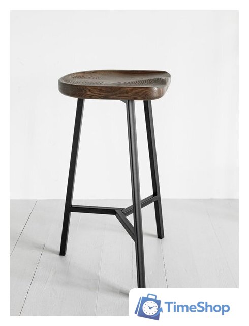 Табурет Stal-Massiv PopART-65 (дуб мореный/черный) - Изображение №12 — Интернет-магазин Time-Shop