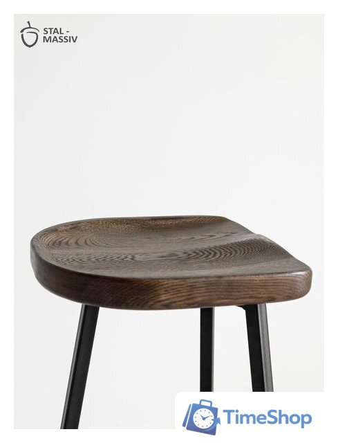 Табурет Stal-Massiv PopART-65 (дуб мореный/черный) - Изображение №9 — Интернет-магазин Time-Shop