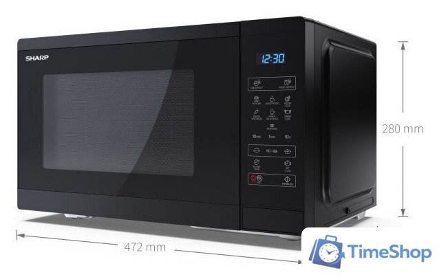 Микроволновая печь Sharp YC-MS252AE-B - Изображение №5 — Интернет-магазин Time-Shop