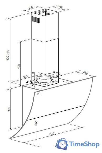 Кухонная вытяжка Graude DH 60.3 WE - Изображение №2 — Интернет-магазин Time-Shop